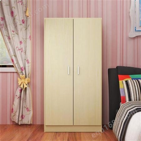 现代简约木质衣柜出租房屋家用卧室小户型简易柜子挂衣定制