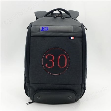 LED022新开发加工定制款户外骑行背包双屏LED电子显示限速夜行安全背包